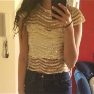 Sequin Gold Top